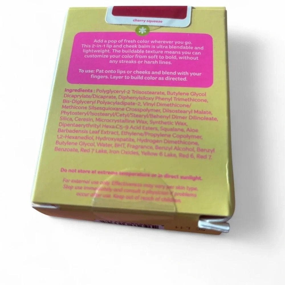 Crème Shop Kiss & Blush Tinted Lip & Cheek Balm – Cherry Squeeze 6g